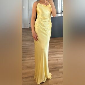 Shona Joy La Lune Lace Back Maxi Dress - Lemon and Almond (two dresses)